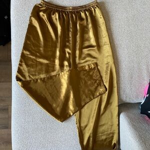 Vintage Victoria’s Secret Gold Silk Lounge Pants size Large